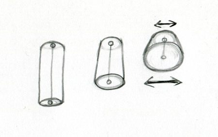 raccourci dessin cylindre