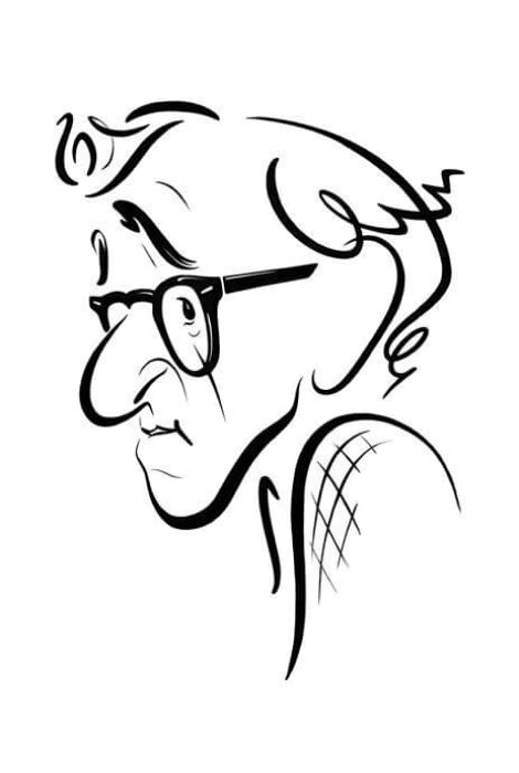 Caricature de Woody Allen par John Kascht