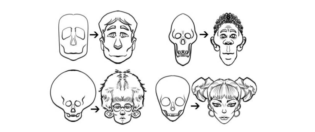 exemples de forme de visages différents