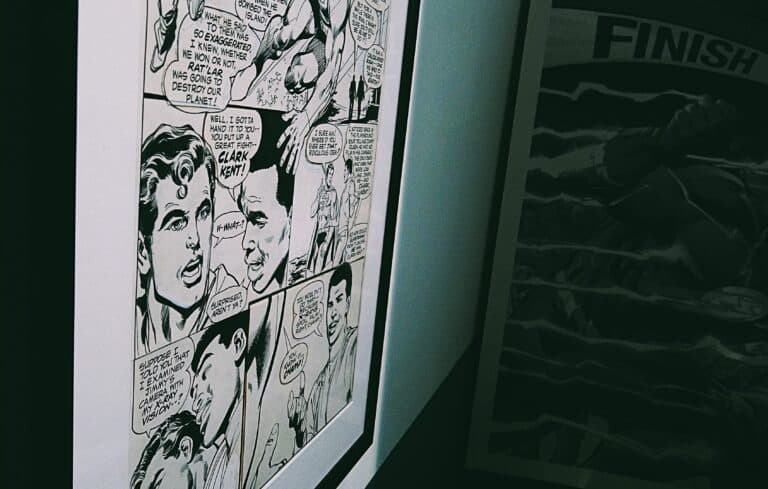 Planche de dialogue entre Clark Kent et un autre personnage